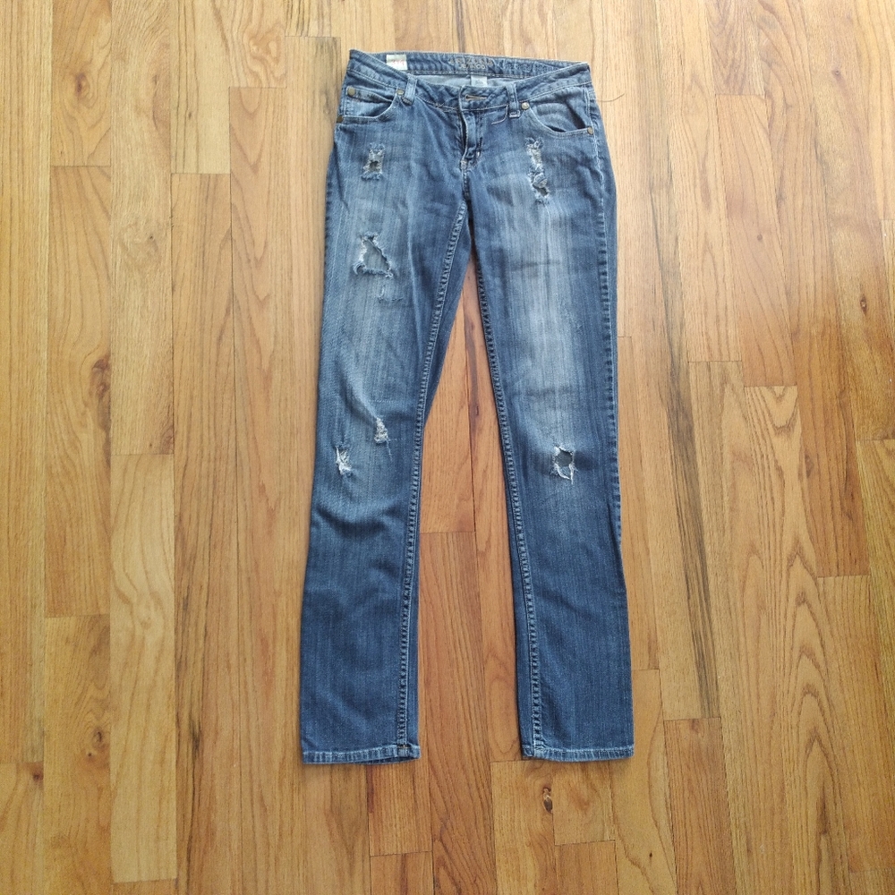 Sz5 Arizona Skinny Junior LowRise Distressed Jeans